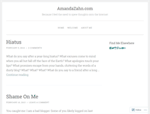 Tablet Screenshot of amandazahn.com